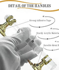 Detailed view of Two Pack Clear Acrylic Adhesive Cabinet Pulls With Center Hole 5 Inch Self Stick Knobs showing construction materials