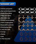 All In One Full Cylinder Head Gasket Kit For 4.8L And 5.3L V8 Trucks And SUVs Like Silverado Tahoe Suburban Express Sierra Savana Yukon And Buick Escalade Replacement kit components overview.