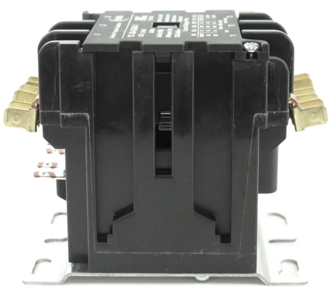 Heavy Duty 3 Pole 60 Amp Definite Purpose Contactor With 120V Coil, Compact Metal Back, Weld Resistant Contacts front view