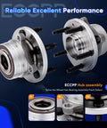 Beefed Up Wheel Bearing Hub Assembly 512460 For Ford Explorer And Police Interceptor Utility, front and rear axle view.