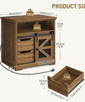 Top Shelf Farmhouse End Table With Built In Charging Station And Two Deep Storage Drawers Set Of Two dimensions and weight specifications
