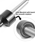 Pen mandrel MT2 with bearing and metal shaft; close-up view of bearing assembly.