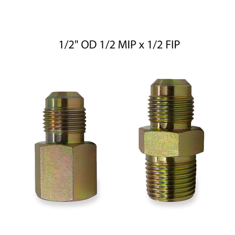 Flexible Stainless Steel Gas Line For Dryer With Connector Kit Half Inch MIP To Half Inch FIP Fittings Durable Yellow Gas Hose Easy Install DIY Friendly Pro Grade Dryer Gas Connector connectors showing 1/2 inch MIP and FIP fittings