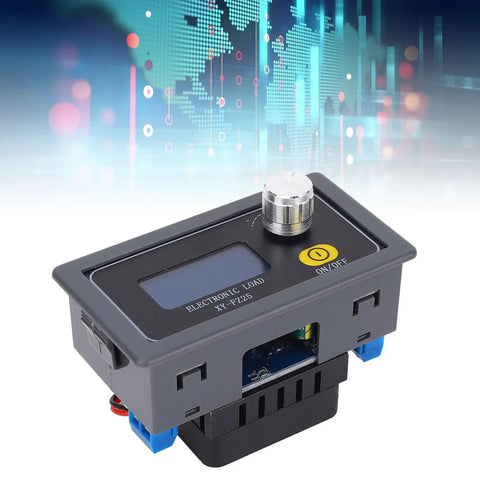 Discharge Capacity Tester For Lithium Ion Batteries, 25W Adjustable Load Module, 5 To 30V Constant Current, Real Time Voltage Current And Power Readouts With Ah And Discharge Time Logging, Ideal For RC LiPo And Power Bank Analysis, black module with display
