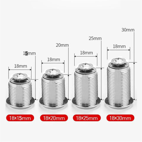 Heavy Duty Metal Mailbox Cam Lock Kit 16mm 20mm 25mm 30mm With 2 Universal Keys One Piece Pack For Secure Mailbox Doors Gates