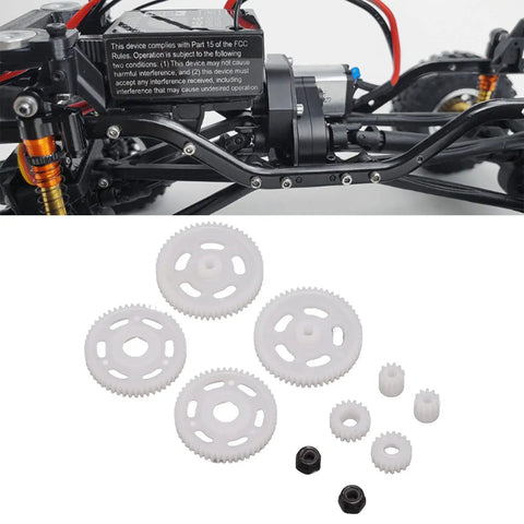 Lightweight 1/24 Pinion Gear And Spur Gear Conversion Kit For RC Cars Quiet Durable Axial SCX24 Transmission Upgrade