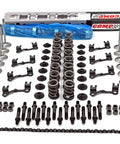 Camshaft And Cylinder Head Kit Loaded With Horsepower Springs Lifters And Swirl Polished Valves Bolting To Chevy Bbc Engines 454 427 402 396 - detailed arrangement of valve springs, lifters, and polished valves.
