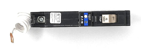 Side view of 15 Amp Single Pole Dual Function Arc Fault and Ground Fault Circuit Breaker For Home Wiring Protection, AFCI/GFCI CHFAFGF115 Series