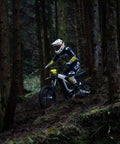 Adult Off Road Electric Dirt Bike Featuring A Badass 16800W Peak Motor And Massive 72V 50Ah Battery For Serious Torque Beast Mode Riding in the woods.