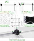 Assembly details of Six Cube Storage Organizer Shelving Unit Set in translucent white, showing support panels, connectors, and frame.