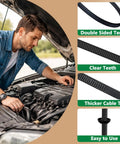 Man using Universal Cable Tie Buckle Kit With 3.54 Inch And 6 Inch Zip Tie Clips and Zipper Clips Snap On Fasteners on car engine