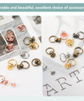 Top Shelf 50 Piece Screw Back Round Head Rivets Pull Ring Studs With Screwdriver Zinc Alloy Finish For DIY Leather Crafts multicolor hardware.