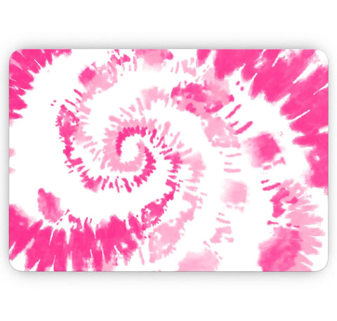 Dope Spiral Tie Dye Full Body Vinyl Wrap For MacBook 13 Pro M1 A2338 showing pink swirl pattern on skin kit