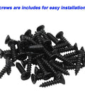 Pile of black screws included for 20 Pack Mini Vintage Cabinet Pull Handles Black Zinc Alloy 60mm Length Rustic Barn