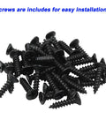 Black screws included for 10 Pack Mini Vintage Cabinet Pull Handles Set In Black Zinc Alloy Barn Door Style Hardware.