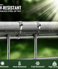 Ultra Tough Stainless Steel Zip Ties 200Pcs 11.8Inch 304 Heat Resistant Tie Wraps For Outdoor Use securing a metal pipe