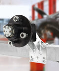Heavy Duty Two Pack Trailer Idler Hub Kit Fits 2000 Lb Axle With Four On Four Bolt Pattern And One Inch BT8 Spindle, showing detailed hub assembly.