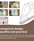 Heavy Duty Ice Dispenser Crusher Cover Compatible With Ge Hotpoint Refrigerator Replacement Wr17X11497 Ap3204127, transparent design with clear window.