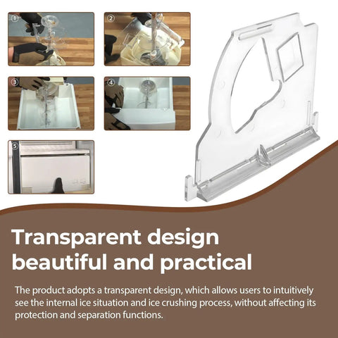 Heavy Duty Ice Dispenser Crusher Cover Compatible With Ge Hotpoint Refrigerator Replacement Wr17X11497 Ap3204127, transparent design with clear window.