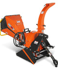 6 Inch PTO Hydraulic Wood Chipper For 20 To 50 HP Tractors With 3 Point Hitch Hydraulic Feeding Heavy Duty Workhorse Chipper For Farms And Homeowners Model WC68H, side view