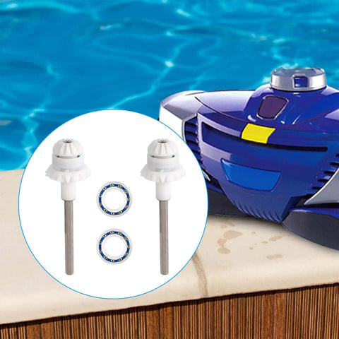 Two Pack Pool Cleaner Drive Shaft With Engine Wheel Bearing Replacement Parts For Zodiac MX6 MX8 MX6EL MX8EL Elite