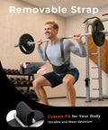 Man lifting weights while wearing Breathable Work Back Brace With Removable Suspenders For Men And Women in gym setting