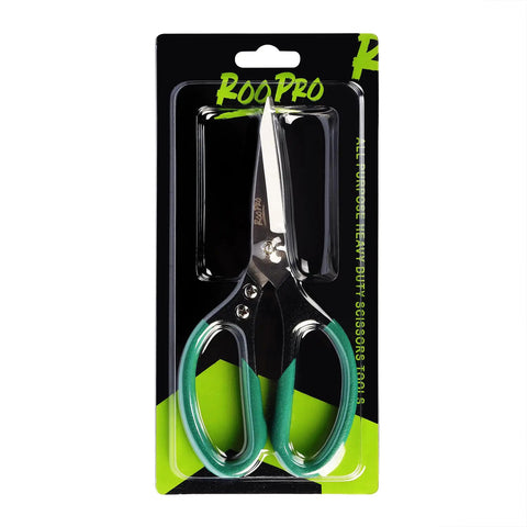 All Purpose Heavy Duty Utility Scissors With 8.5 Inch Sharp Stainless Steel Blades For Kitchen Office Sewing Crafting Garage And Home Projects Ideal For Cutting Paper Cardboard Fabric Vinyl Plastic Leather Packaging Gardening General Household Tasks, packaged