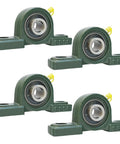 4 Pack UCP202-10 Pillow Block Bearings 5/8 Inch Mounted With Solid Cast Iron Base And Self Alignment For Heavy Machinery