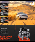 Rear Right Wheel Bearing And Hub Assembly With ABS And 5 Lug For Toyota Highlander 2008 2013 FWD Compatible High Load Capacity Durable Replacement Easy Install displayed with loading capability graphics