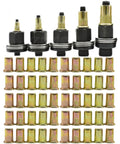 Metric Threaded Insert Kit With Replacement Mandrels For M3 M4 M5 M6 M8 And M10 Sizes Includes Rivet Nut Inserts For Quick Repairs And Strong Fasteners Perfect For Workshop Maintenance And DIY Fabrication Projects. Mandrels and rivet nut inserts set
