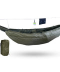 Ultra Lightweight Camping Hammock Underquilt For 3 Season Insulation In OD Green 1 Oz 20D Nylon Shell Synthetic Silk Fill Backpacker Friendly