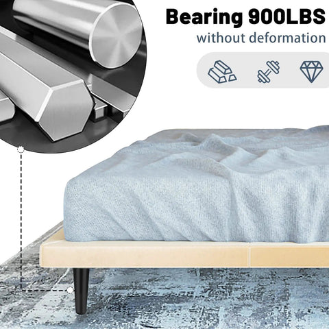 Oblique Tapered Metal Furniture Legs Set of 4 for Sofas and More, Heavy Duty Up To 900 Lbs under bed with design details inset