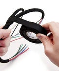 Applying Temflex 1700 Vinyl Electrical Tape single roll 3/4 in x 60 ft Black PVC insulating tape for wire harnessing