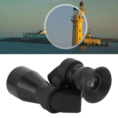 Ultra Portable 8X Long Focal Monocular Telescope With Multi Layer Coating And Dual Adjustment Eyepiece System showing a distant lighthouse