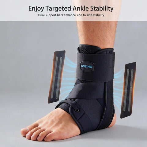 Ultimate 360 Degree Ankle Support Brace For Men And Women Lace Up Neoprene Ankle Wrap For Sprains Achilles Tendon Injury Recovery