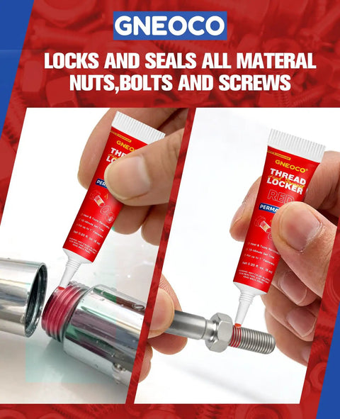 Applying 2 Pack Red Thread Locker High Strength 6ml Each For Nuts Bolts And Metal Fasteners Anaerobic Cure That Locks Tight