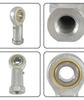 Female Rod End Bearing One Half Inch Bore And One Half By Twenty Right Hand Thread Self Lubricating Beefy Rod End Bearings Two Pack For Smooth Flexible Motion In Mechanical Linkages, zinc-plated steel
