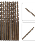 Doitool Heavy Duty Hss Twist Drill Bits Set 10pcs Jobber Bits For Metal Wood Plastic Drilling Straight Shank High Speed Steel Power Tool Kit Accessories, 10-piece set