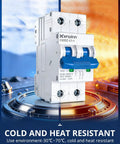 DC Small But Mighty Miniature Circuit Breaker 1000V Non Polarity 2 Pole 32A MCB With DIN Rail Mount cold resistant view