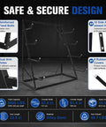 Heavy Duty 4 Tier Lumber Storage Rack With Adjustable Steel Frame And Tough As Nails Build, features dual arm holes.