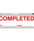 Heavy Duty Self Inking Rubber Stamp For Completed By And Date Lines Red Commercial Grade 1.5x0.56 inch quick-dry office essential