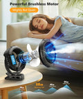 Rechargeable Clip On Mist Fan With Bright Led Light And Smooth Swivel For Golf Carts Strollers Rv Trips And Camping Chases The Sweat Keeps You Wicked Chill All Weekend Long Portable Spray Cooler Sweet Ride Gear on a table with mist.
