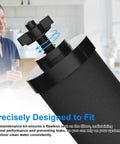 Close-up of All In One Replacement Kit for gravity water filter systems with wing nut and washer installation.