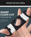 Cigar cutter guillotine with double blades, black body and silver center