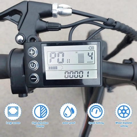 High Definition Electric LCD Display Meter For Ebike And Scooter 48V 5Pin ABS Multi Language Speed And Mileage Battery Readout