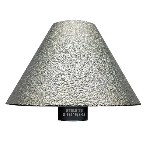 Pro Grade Diamond Beveling Chamfer Bits for Porcelain Tile and Stone Enlarge Existing Holes to 3-1/4 Inch Diameter 82mm cone