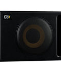 Black Eight Inch S8 Four Generation Four Powered Studio Subwoofer With A 109 Watt Class D Amp Delivers Bass To 30Hz, front view