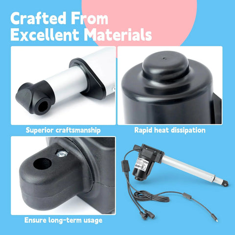 GLOXTED HJA58 lift chair actuator for Richmat; linear actuator replacement with black motor and silver rod