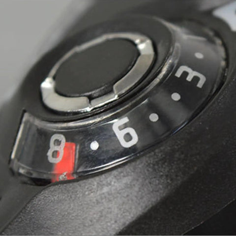 Close-up of Bike Shifter And Brake Set 21 Speed Left Three Speed Right Seven Speed Shifter Lever with gear display.