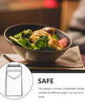 Heavy Duty No Burn Bowl Gripper Slick Stainless Steel Heat Resistant Pot Tongs Non Slip Dish Lifter with salad in bowl